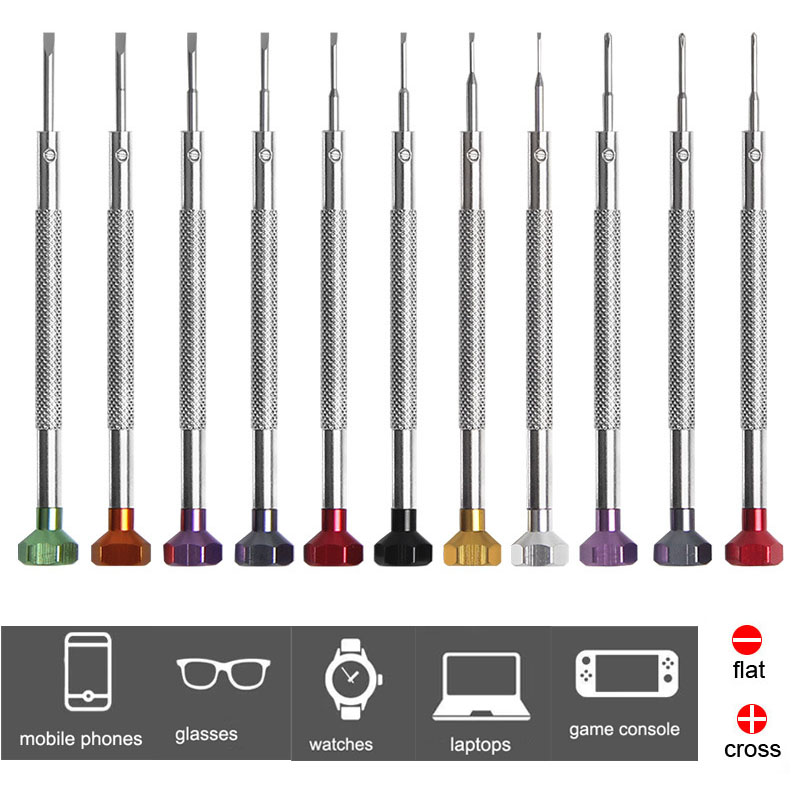 Electronics Repair Training - Legering Roestvrij Stalen Schroevendraaier 0.6mm-2.0mm Horloge